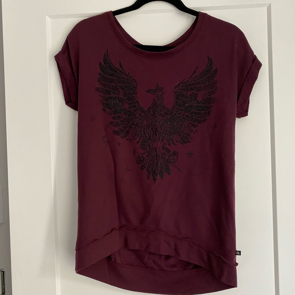 Rock and Republic maroon thick short sleeve